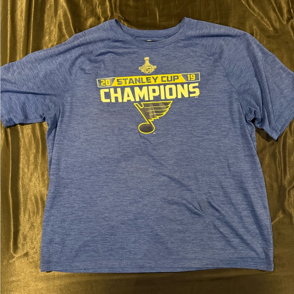 Fanatics Blue Stanley Cup Champions Men’s Tee